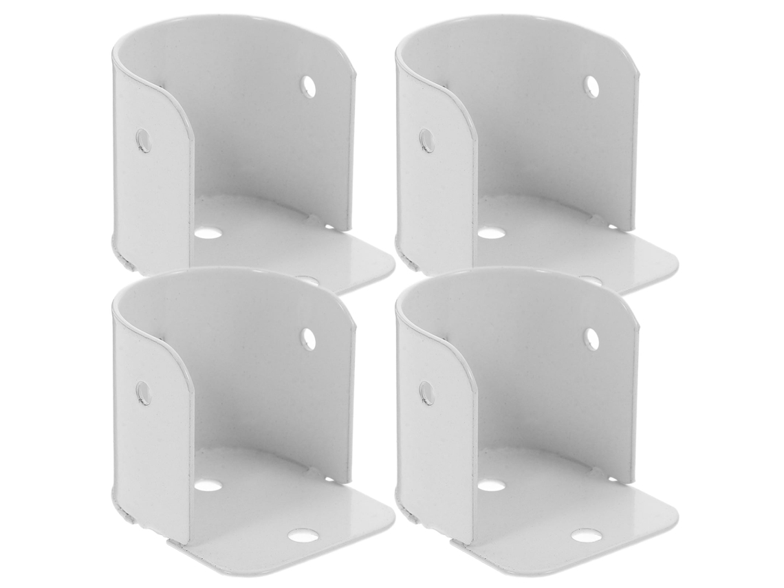 Parvistic - 4 Soportes Para Barra De Armario, Soporte De Hierro Para Cortina De Ducha