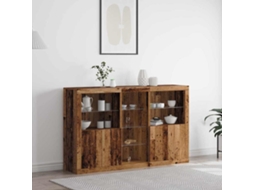 Vidaxl Aparador Led Madeira Antiga 162 X 37 X 100 Cm