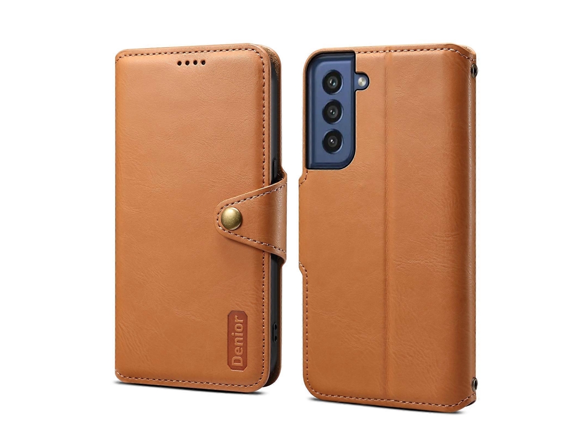 Capa De Celular Denior Em Couro Texturizado Estilo Carteira Para Samsung Galaxy S21 Fe 5g