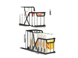 Cesta Retrátil, Instalação Sem Furadeira, Design Modular, 2 Pcs, L