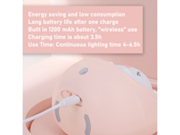 Lâmpada Noturna Led Conejo Branco Indução Usb para Crianças