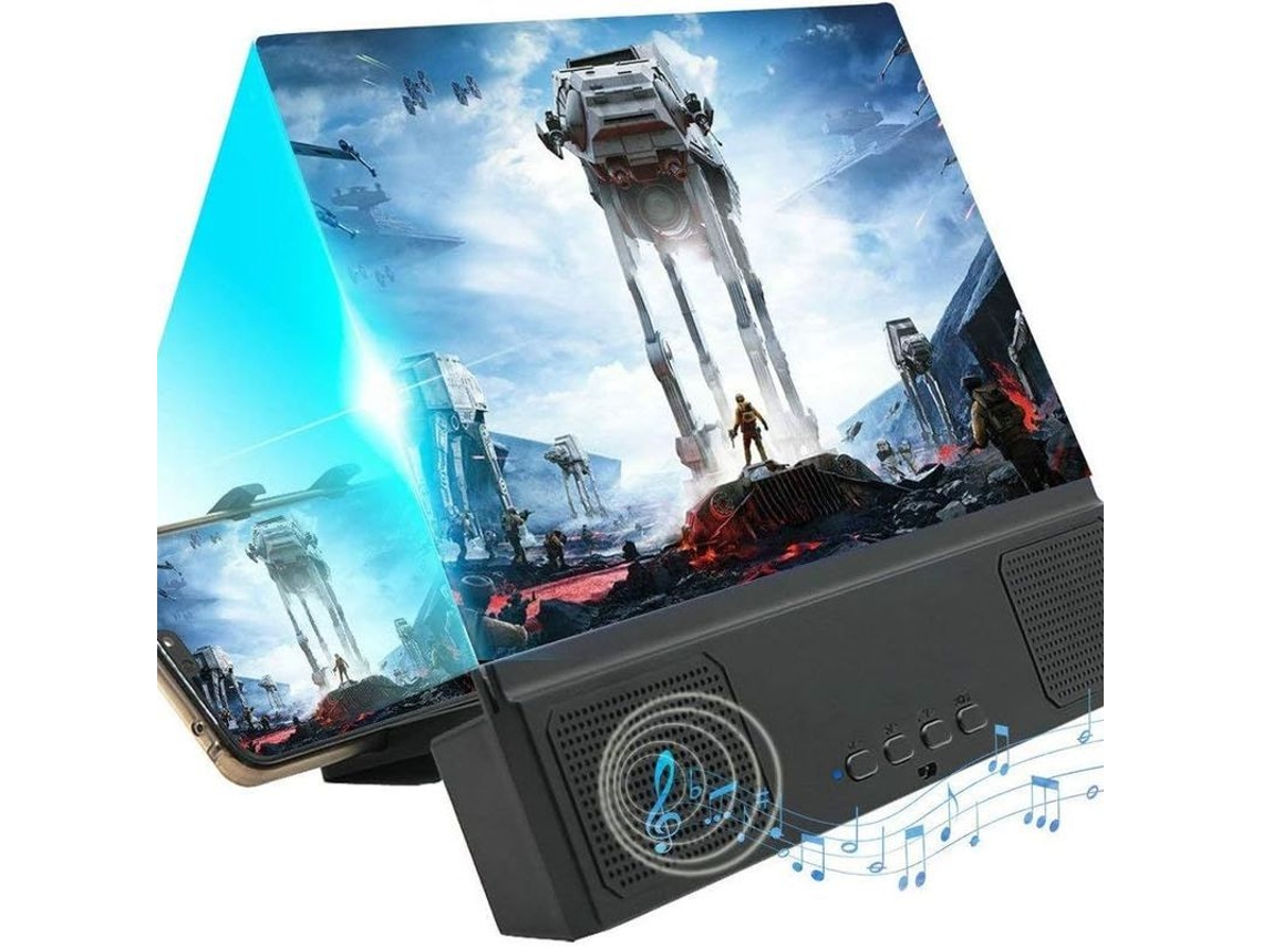Amplificador De Tela 3d 12 Polegadas Com Alto, Falante Bluetooth E Amplificador De Filmes