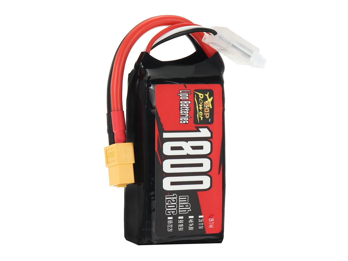 Bateria Zop Power 2s 7,4 V 1800 Mah 120 C 13,32 Wh Ficha Lipo Xt60 Para Veículos Rc