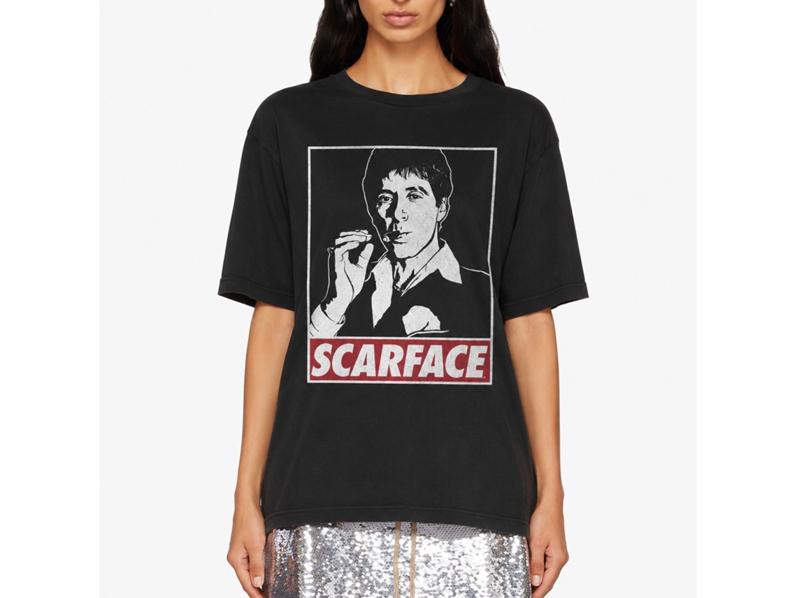 Rockinstone Scarface Movie Obey Tony Black Adult T-shirt Size:xxl