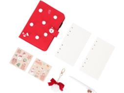 De Feltro Vermelho Para Meninas, Diário Infantil, Caderno Com Desenhos Natalinos, Tamanho Portátil, Gokoco
