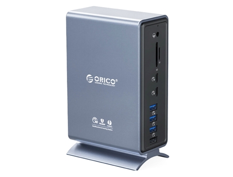 Adaptador ORICO Tb3-S4 15In1 Type-C a 2Thunderbolt3 Aux 3.5Mm 1000Mbps Sd/Tf S/Pdif 2Type-C Usb3.1 2Usb3.0 2Usb2.0 Hdmi