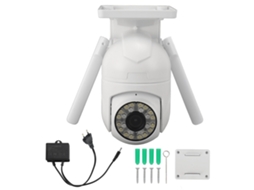 Câmara De Segurança Inteligente 1080p Wifi Com Rastreamento Ai, Rotação 350°/90°, Visão Noturna 10m, Controle Remoto, Plugue Eu 100‑240v