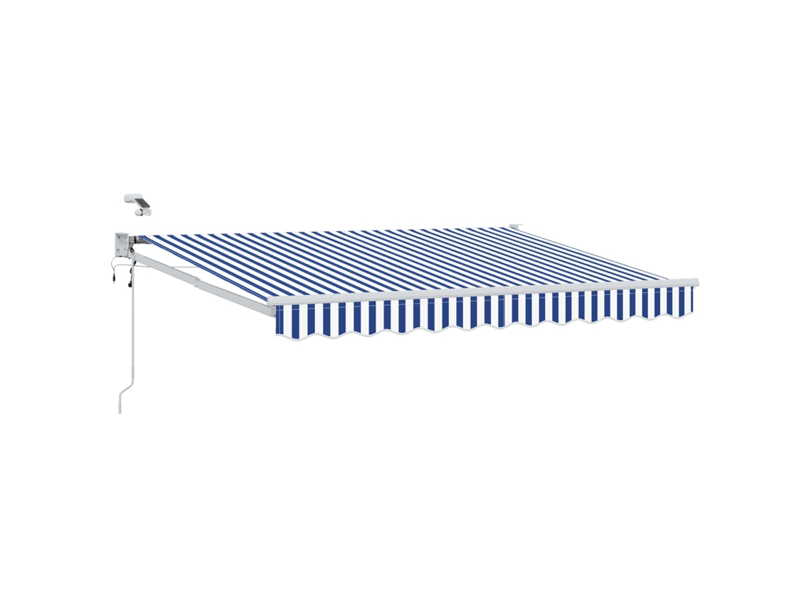 Conjunto 1 Toldo Elétrico Vidaxl Azul Poliéster (3,5 X 2,5 M)