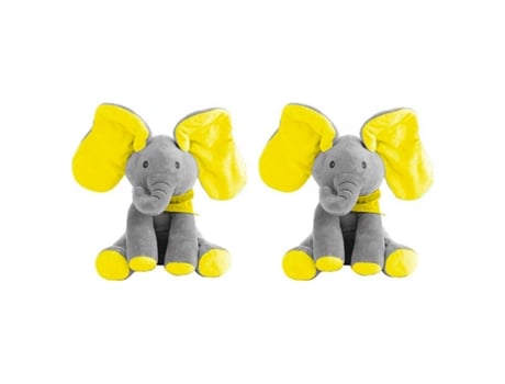 Brinquedo de elefante Trumpy 2x Amarelo Mormark Bebê Elefante de Pelúcia