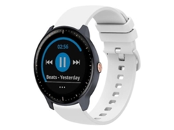 Pulseira De Relógio Lurelia Para Garmin Vivoactive3 Music 20 Mm Silicone Branco