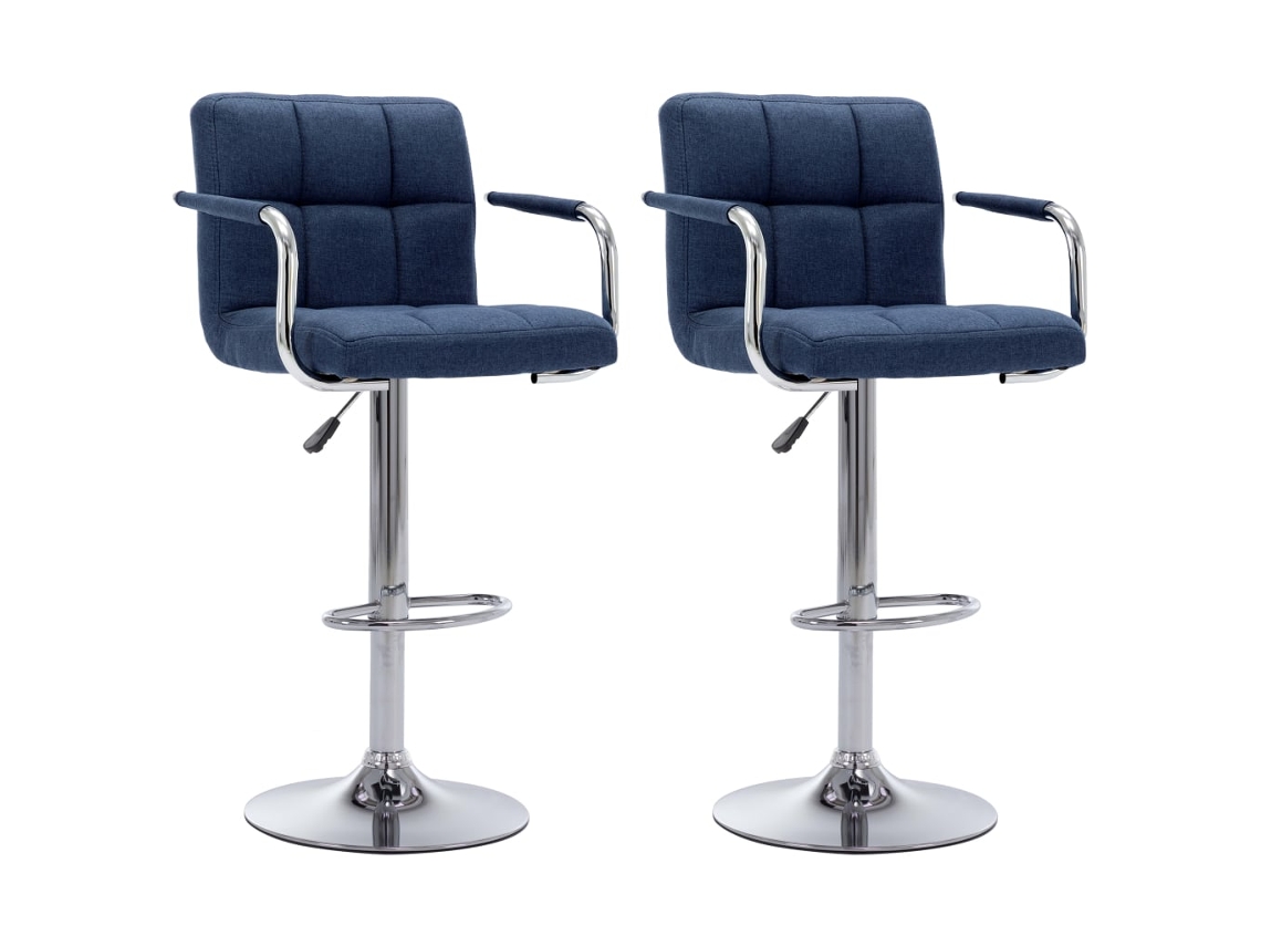 Bar Chair, Bar Chairs Vidaxl Azul Tecido (n/a)