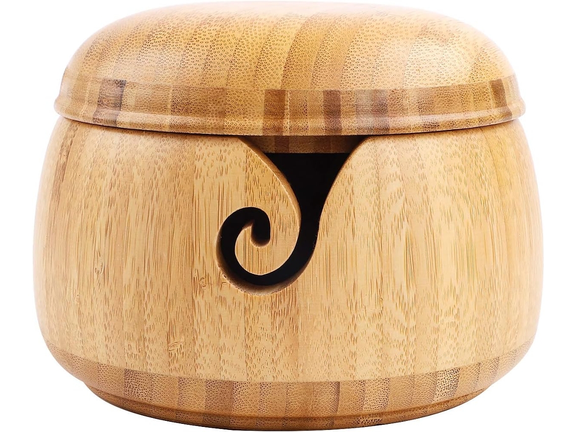 Lurelia Fio Tricô Bambu 15 X 11 Cm 11,5 6,5 10 Natural Para Crochê