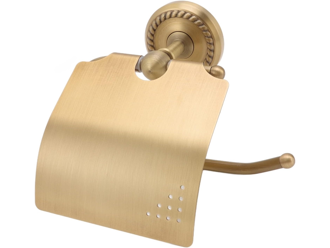 Suporte De Papel Higiênico Parede Aramox Com Padrão Espiral Antigo, Acessório De Banheiro Durável E Elegante Para Casa