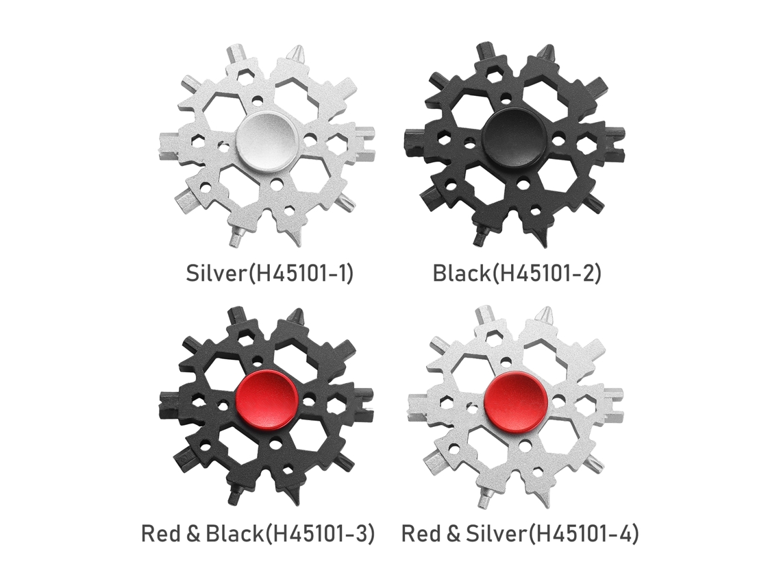 Ferramenta Multifuncional Snow-flake 23 Em 1 Com Brinquedos Antistress, Chave, Parafuso E Abridor De Garrafas Para Acampamento E Viagens