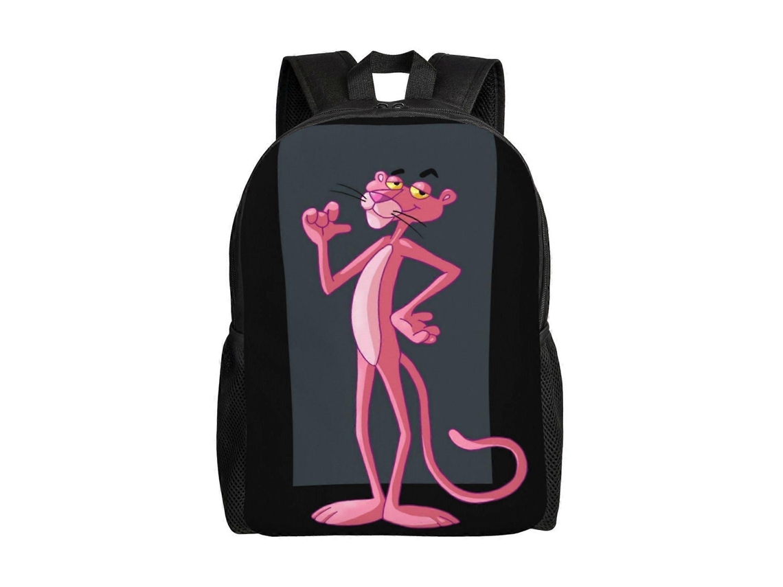Mochila Pantera Cor De Rosa F117 Para Escola E Trabalho, Leve E À Prova Dágua, Mochila Estilosa Para Estudantes E Adultos J117 Olysi Shop