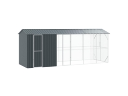Vidaxl Gaiola Para Pássaros Antracite 645 X 208 X 247 Cm