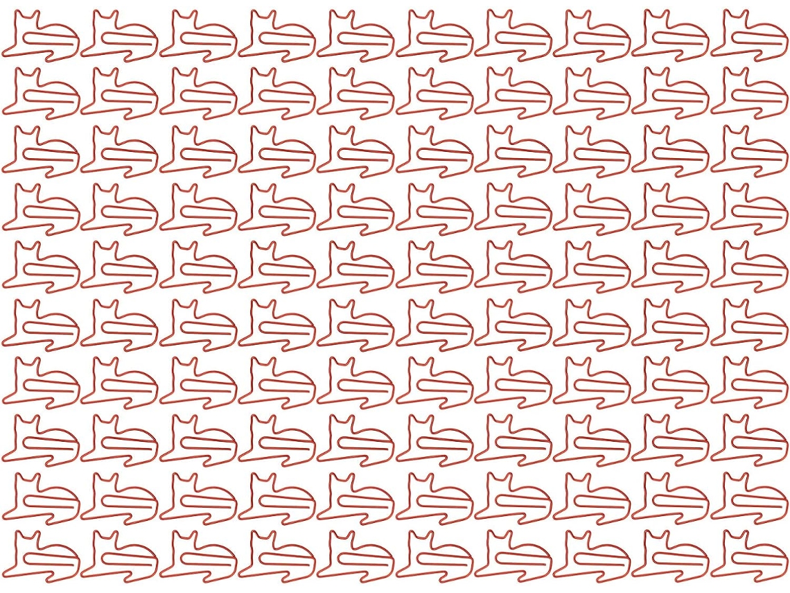 100-clips De Papel Fofos Em Formato Gato, Resistentes À Ferrugem E Ao Desbotamento, Em Metal Banhado, Portáteis E Leves