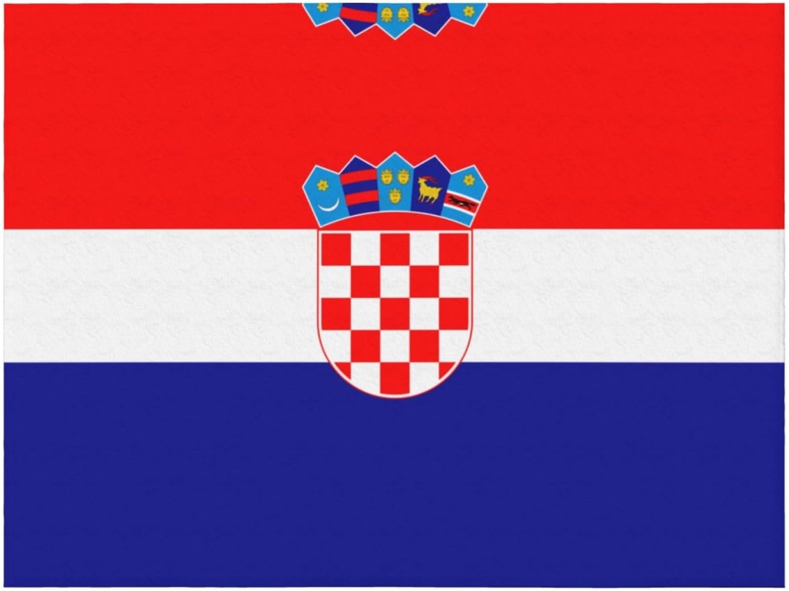 Manta de Flanela Ultramacia Phayah com Estampa da Bandeira Croácia Ideal para Sofá Cama Sala Estar Escritório