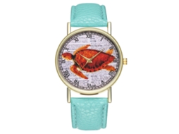 Reloj De Pulsera Estudiantil De Cuero Pu Con Números Romanos Verde Menta