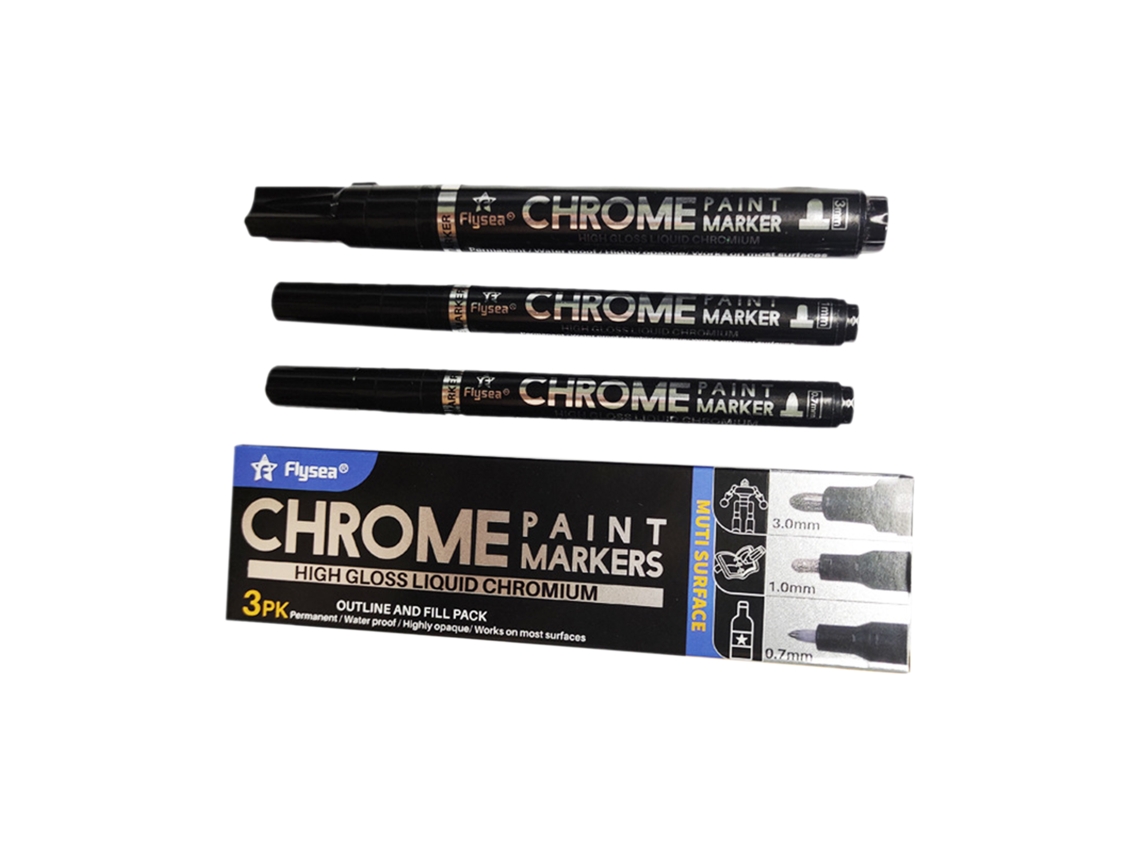 3pcs Silver Mirror Marker (silver Mirror Effect, 0.7mm/1.0mm/3.0mm Multi-spec Nibs) Eoocoo