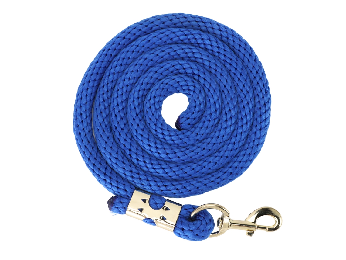 Linha De Treinamento Para Cavalo 2m Com Gancho Anti-quebra E Grip Anti-deslizante Para Andar E Manejo Azul Marinho