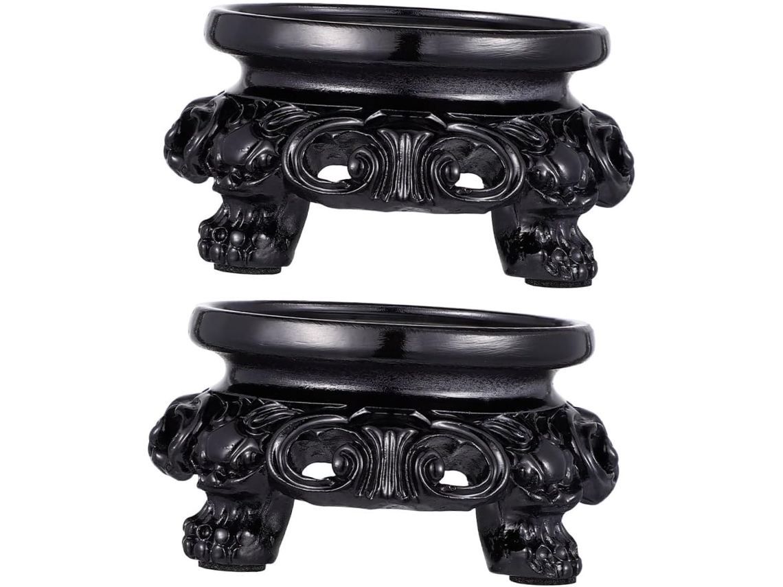 Suporte Para Bola De Cristal Em Resina Preta Stahad, Tamanho 3, Base Oca Para Exibição De Esferas Decorativas, Pacote