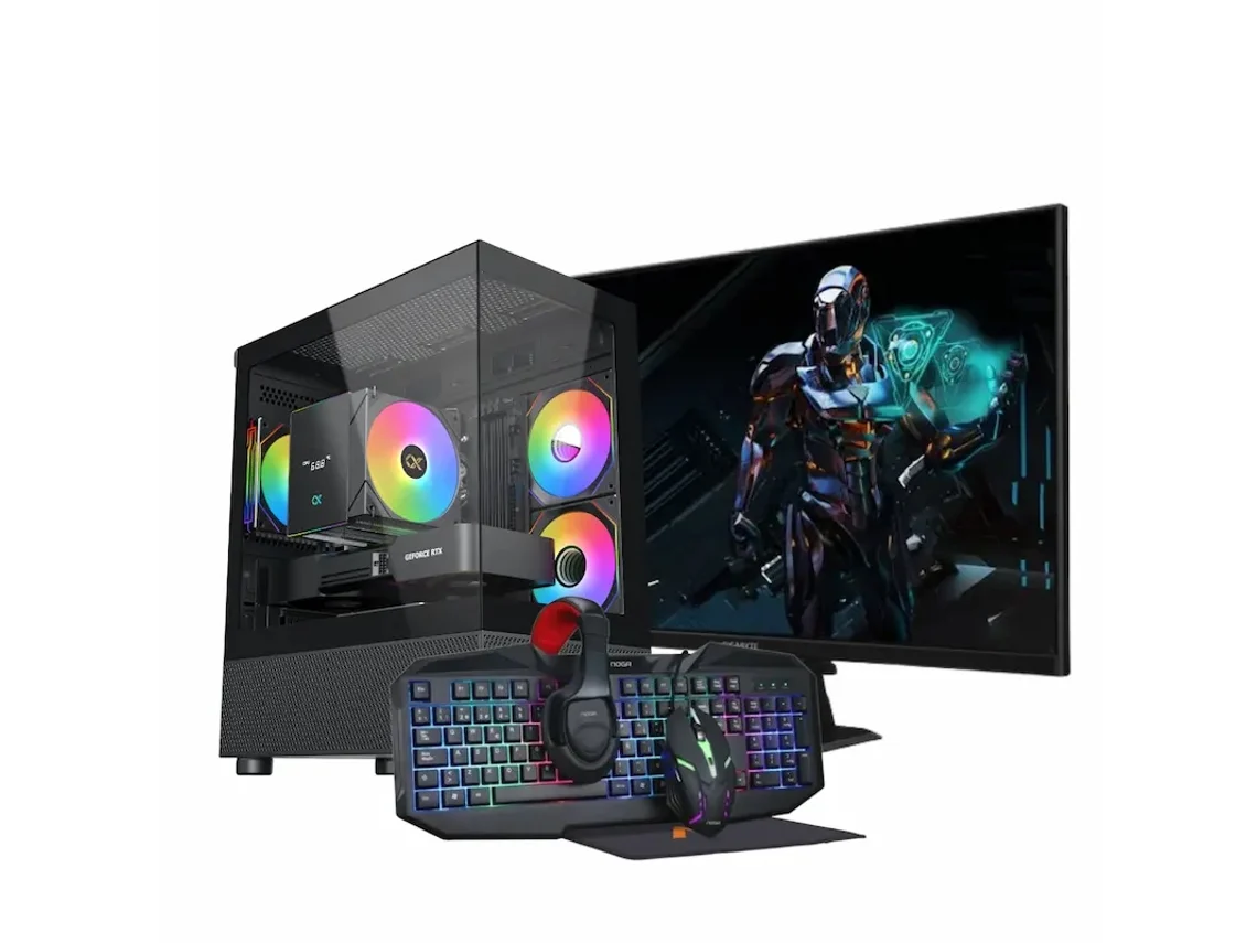 Kit Gaming Daimyo A75f Rx76 (ryzen 5 7500f - Rx 7600 - Ddr5 32gb - 1tb Ssd - Wifi - Monitor 27" Qhd 165hz - Accesorios - Windows 11 Pro)