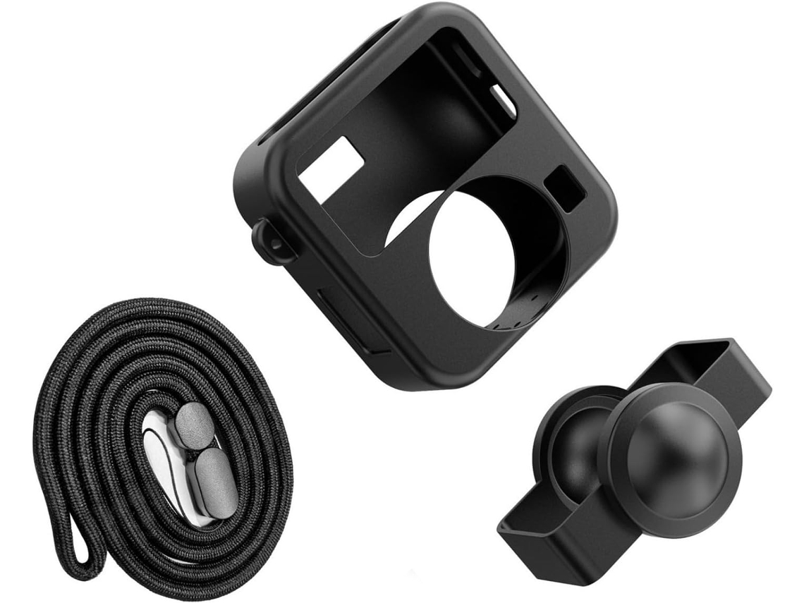 Capa Protetora De Silicone Resistente A Impactos E Arranhões Para Câmera, Com Alça De Montagem E Acessórios