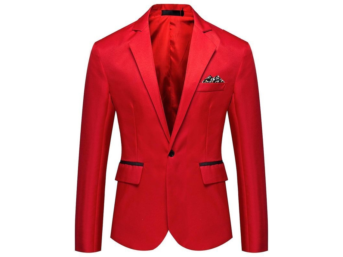 CHAQUETA CASUAL MYSTDIY com Botão Solteiro e Solapa Aumentada, Estilo Jovem e Popular