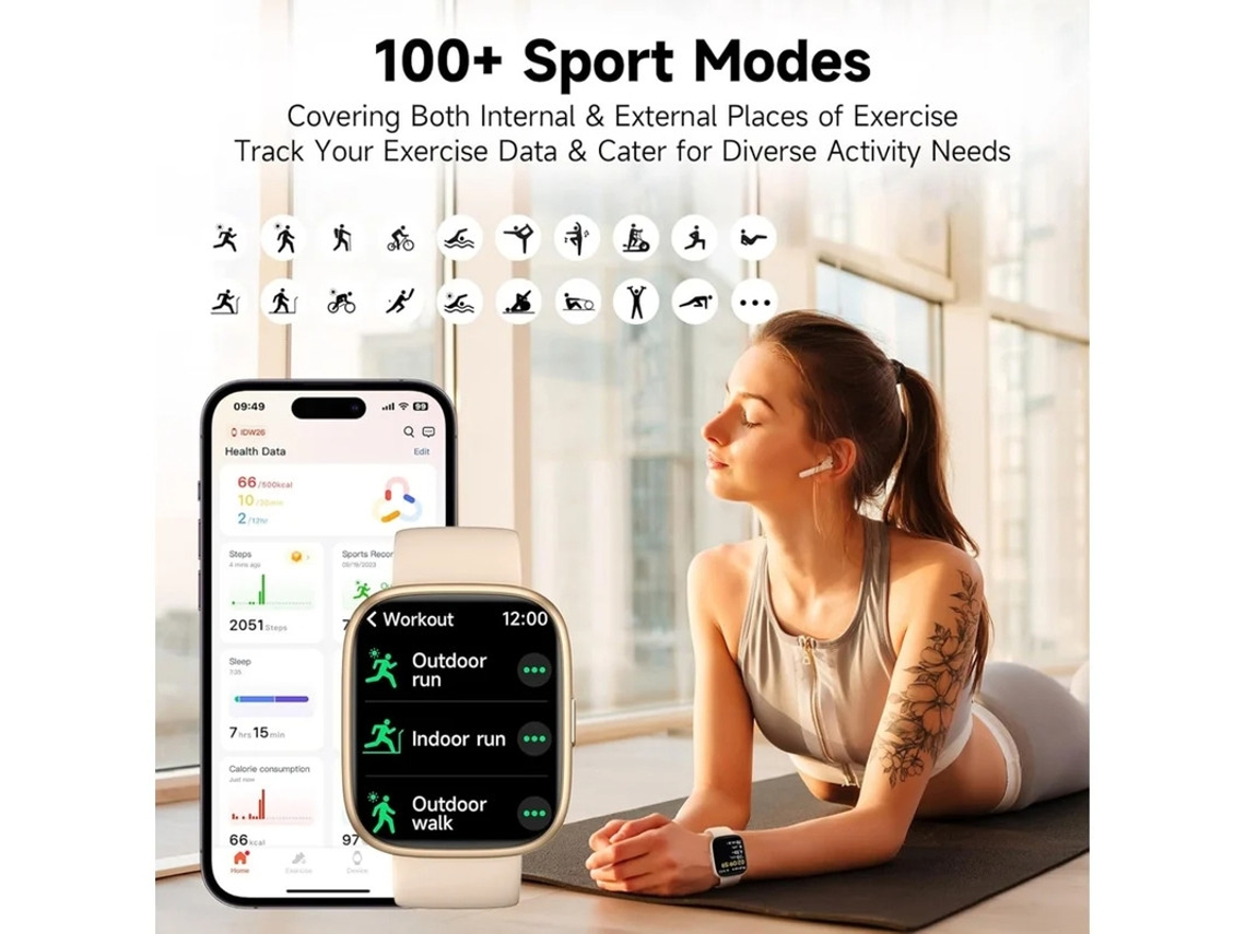 Smart Watch Alexa Integrated Take/Make Calls Fitness Tracker Hd 1.83 Ip68 À Prova Dágua 100 Bestvite Tracker