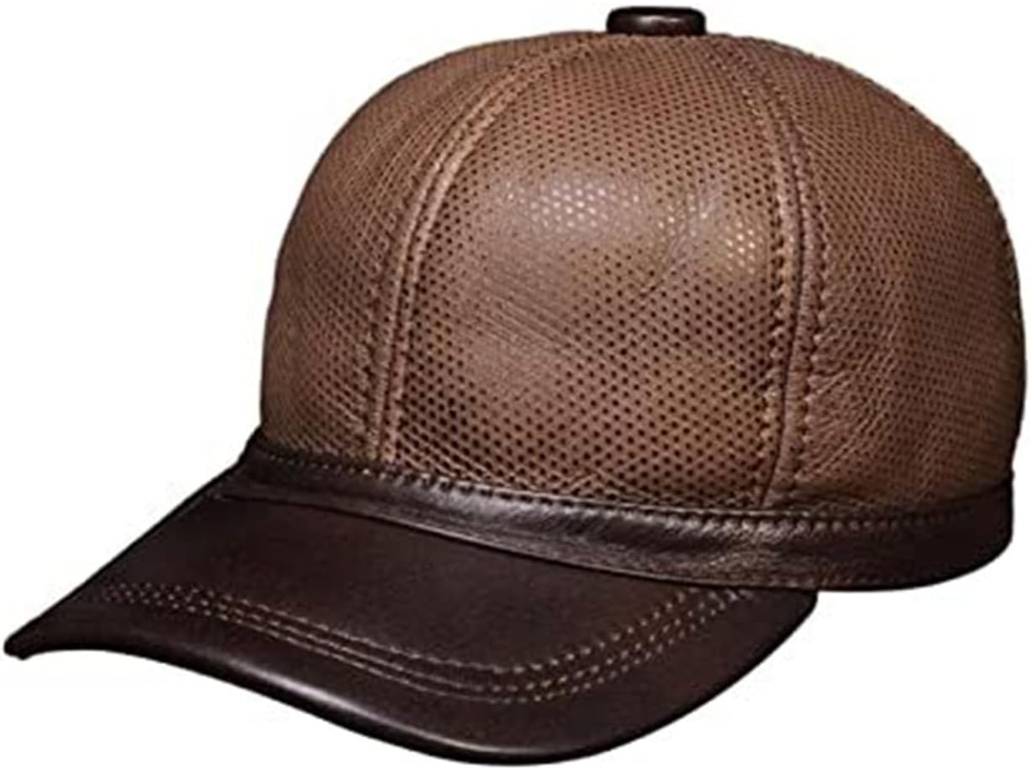 Casquette de Baseball En Cuir Véritable Homme D'hiver Fourrure Chaude Russe Avec Intérieur Plate SFUSHOS