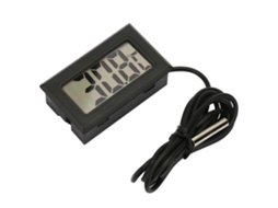 Termômetro Digital Lcd Mini Com 2m Cabo Preto (2un)