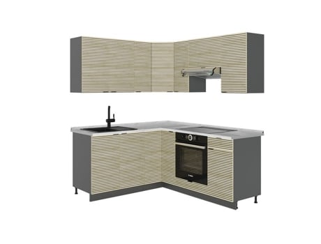 Cozinha Em Ângulo Fame Line, 160x190cm, Pt Mármore, Carvalho Lambrim/antracite, Antracite, Vicco