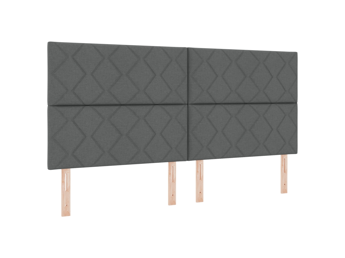 Cama Box Com Colchão E Led Em Cinza Escuro, Vidaxl (200x200 Cm)