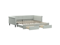Sofá cama MAISON EXCLUSIVE 100x200 cm veludo cinzento claro