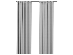 Curtain, Curtains Vidaxl Cinzeto Tecido (140 X 225 Cm)