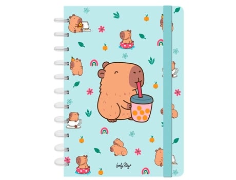 Caderno Capibara Bubble Tea A4 Lovely Story