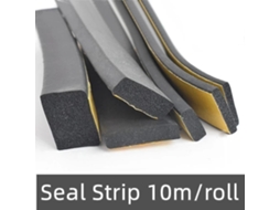 Tira de Sellado em Espuma Autoadesiva EPDM Negra, 3mm x 15mm x 10m, Isolante Acústico | S/MARCA