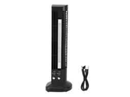 Ventilador Sem Pás Mini Torre de Mesa Portátil, Luz Usb, Preto, Trabalho, Lazer | S/MARCA