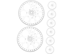 Transferidor Circular Multifuncional 360°, Régua De Desenho