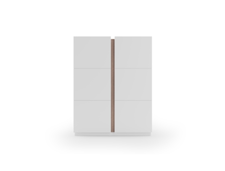 Sapateiro HERDASA Hessa Branco, Nogueira (90 x 95 x 35 cm)