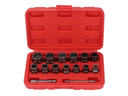 15 Piezas Set De Extractores De Parafusos E Porcas De Aço Cr Mo Para Parafusos Danificados De 1/4 A 3/4 Polegadas Com Vara De Extensão