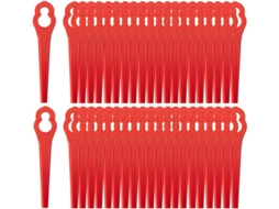 Conjunto de 100 lâminas de substituição de plástico para cortador de grama Einhell
