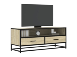 Vidaxl Móvel P/ Tv 100x34,5x40 Cm Deriv. Madeira/metal Carvalho Sonoma