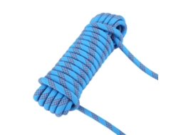 Corda de Paraquedas Reforçada 12 Mm com Mosquetão para Escalada AQUAFORGE (azul 10 M)