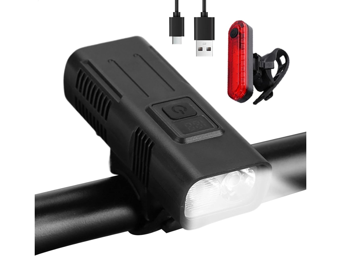 Farol Para Bicicleta - Luz De Guidão Longa Duração 1200ma Com 4 Modos