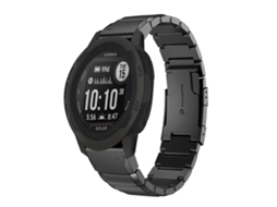Bracelete Para Garmin Instinct 2 Solar - Aço Inoxidável - Estampa De Casco De Tartaruga (22mm) Preto