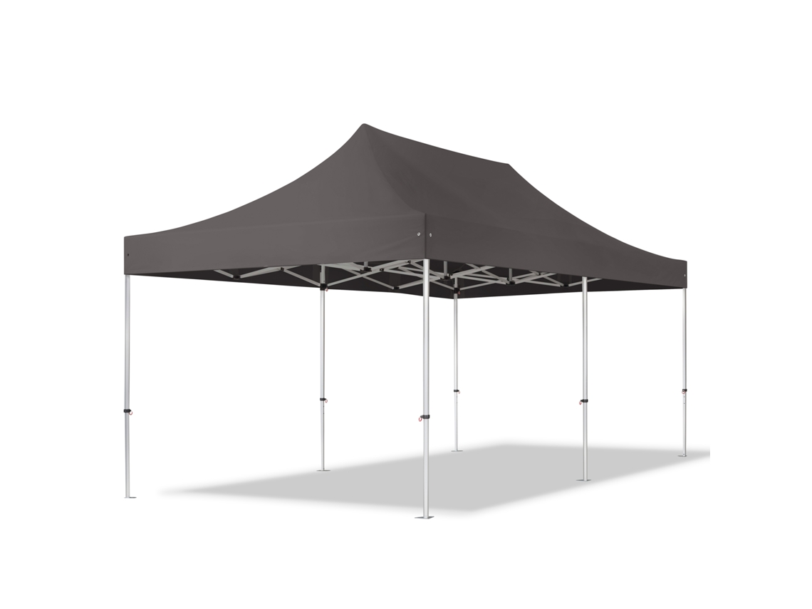 Tenda Dobrável 3x6m, Alumínio Profissional 40mm, Cinza Escuro