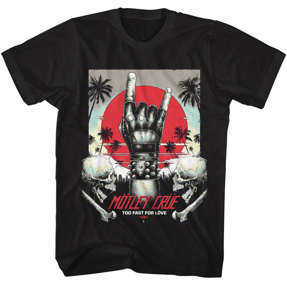 Rockinstone Unisex Motley Crue Motley Crue Too Fast For Love T-shirt-s