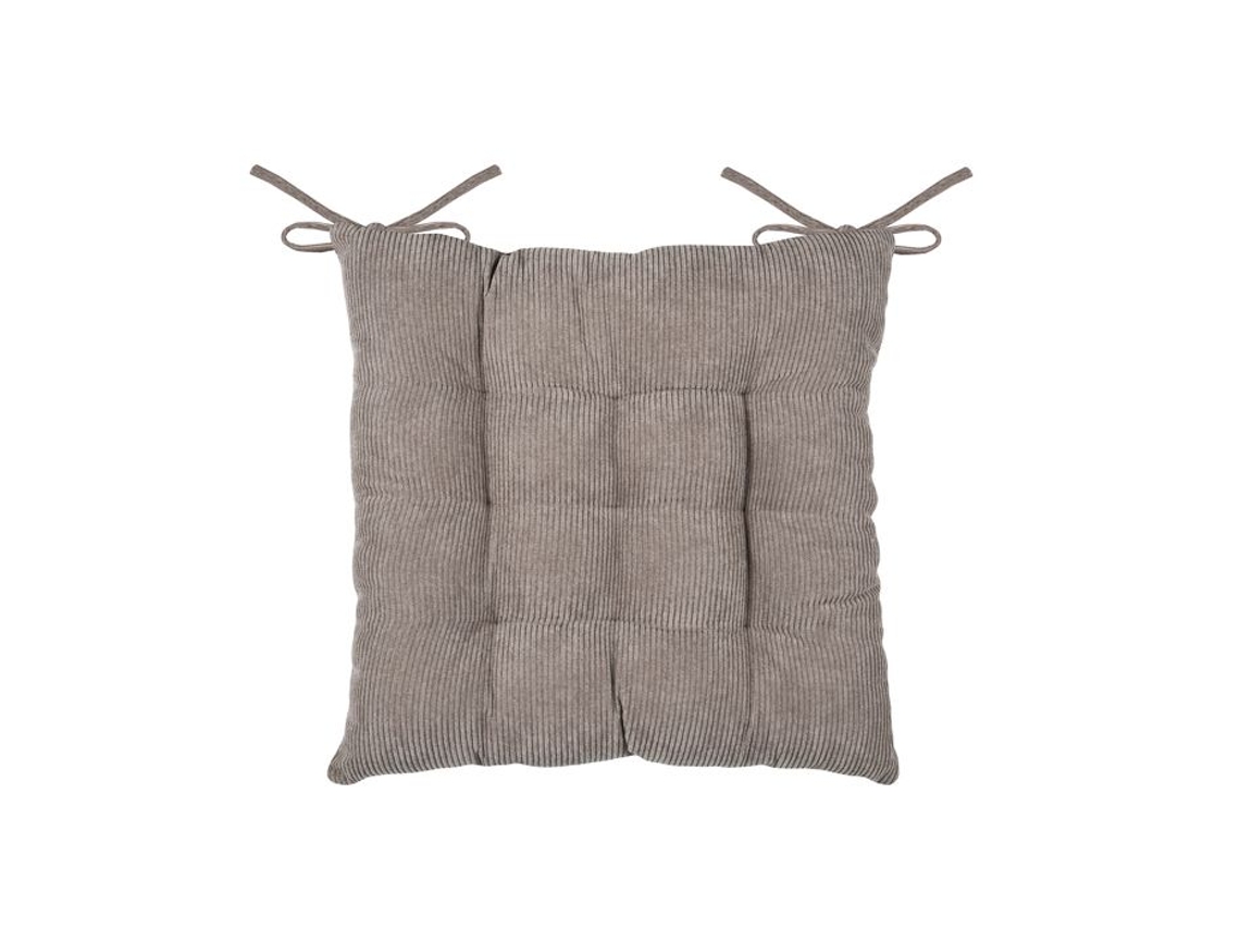 Almofada Quadrada De Veludo Cotelê Cinza 38x38 Cm